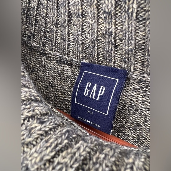 B15.5 GAP Snap Turtleneck Sweater Long Sleeve Tan/Brown XS - Picture 6 of 6